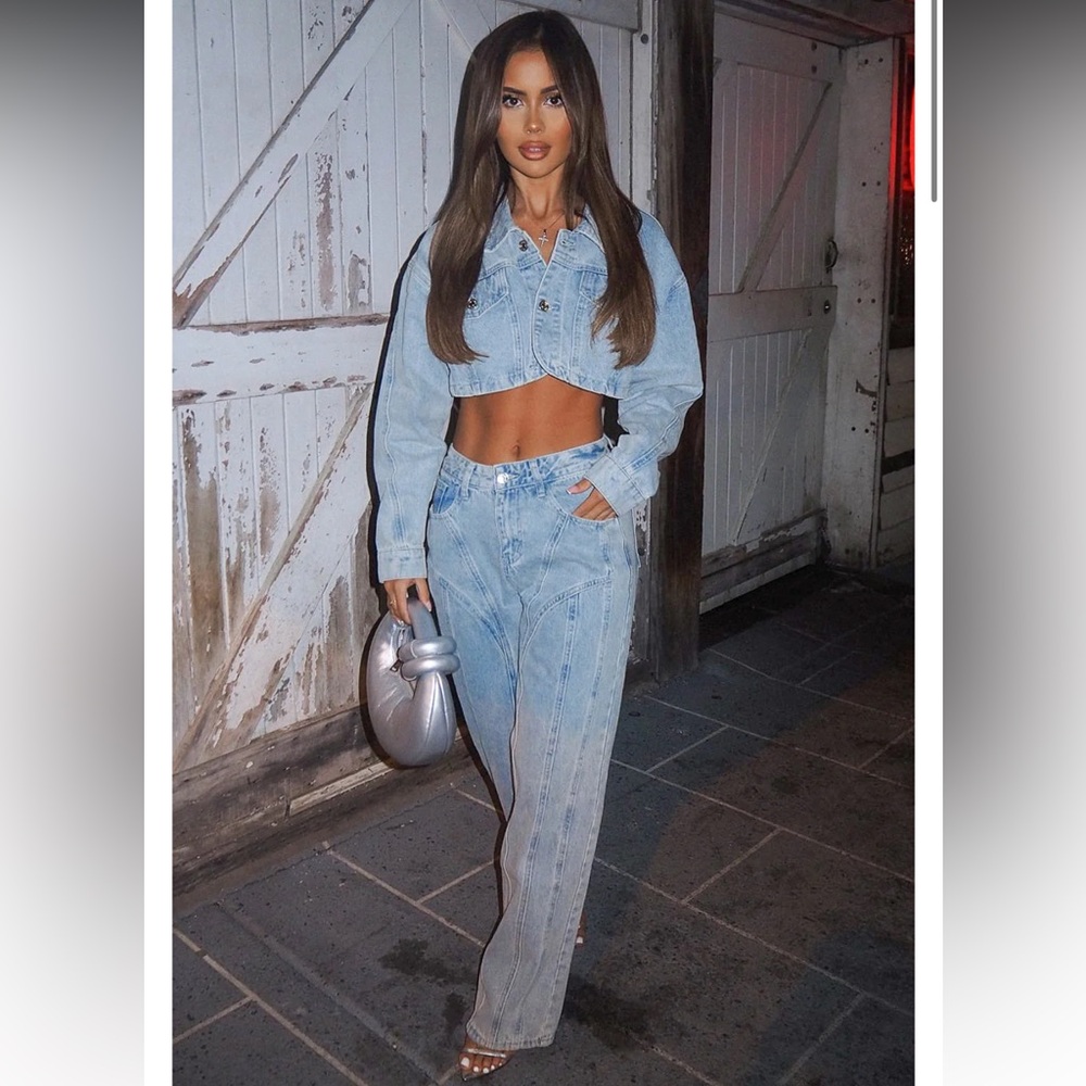 White fox- denim set